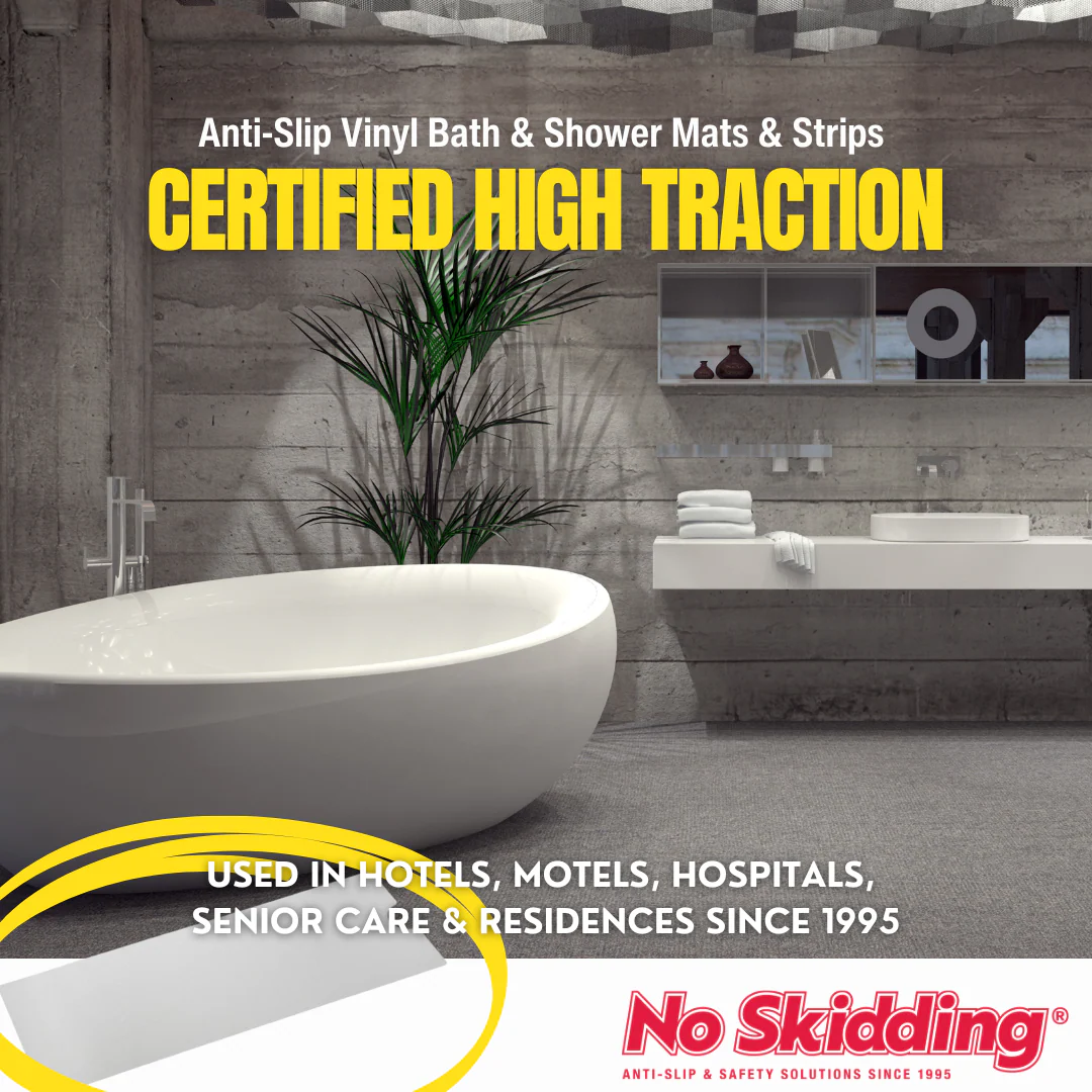 Anti-Slip Vinyl Bath & Shower Mats (2 Pack)